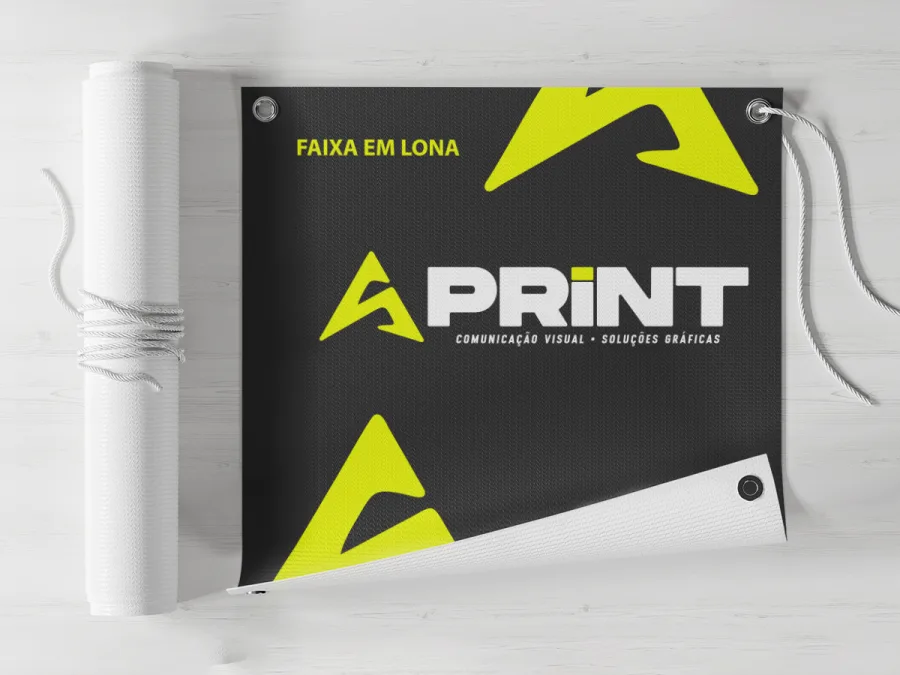 Faixa em Lona com ilhós